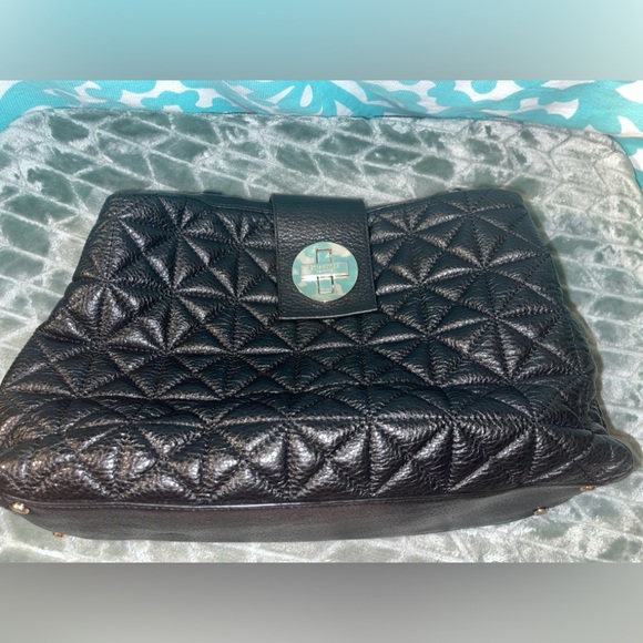 Kate Spade Black Elena Astor Court Quilted Leather Shoulder Bag EUC timeless - Picture 4 of 16